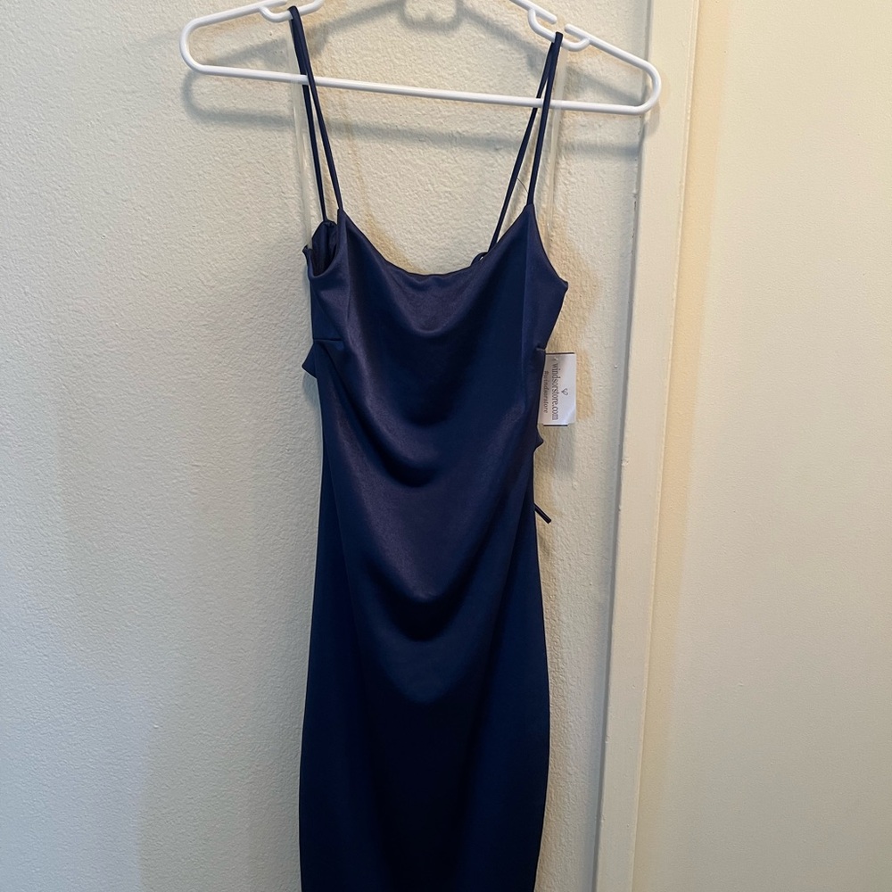 Elegant Navy Blue Slip Dress